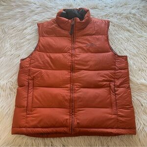 Eddie Bauer Goose Down Full-Zip Lightweight Puffer Vest Orange Hunting Men’s L
